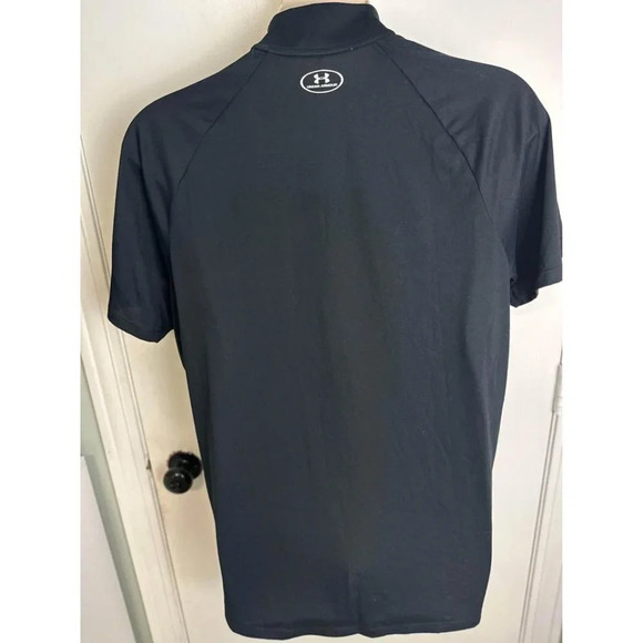 Under Armour black and gray locker short sleeve loose zipper top XL #0708 - Picture 6 of 6